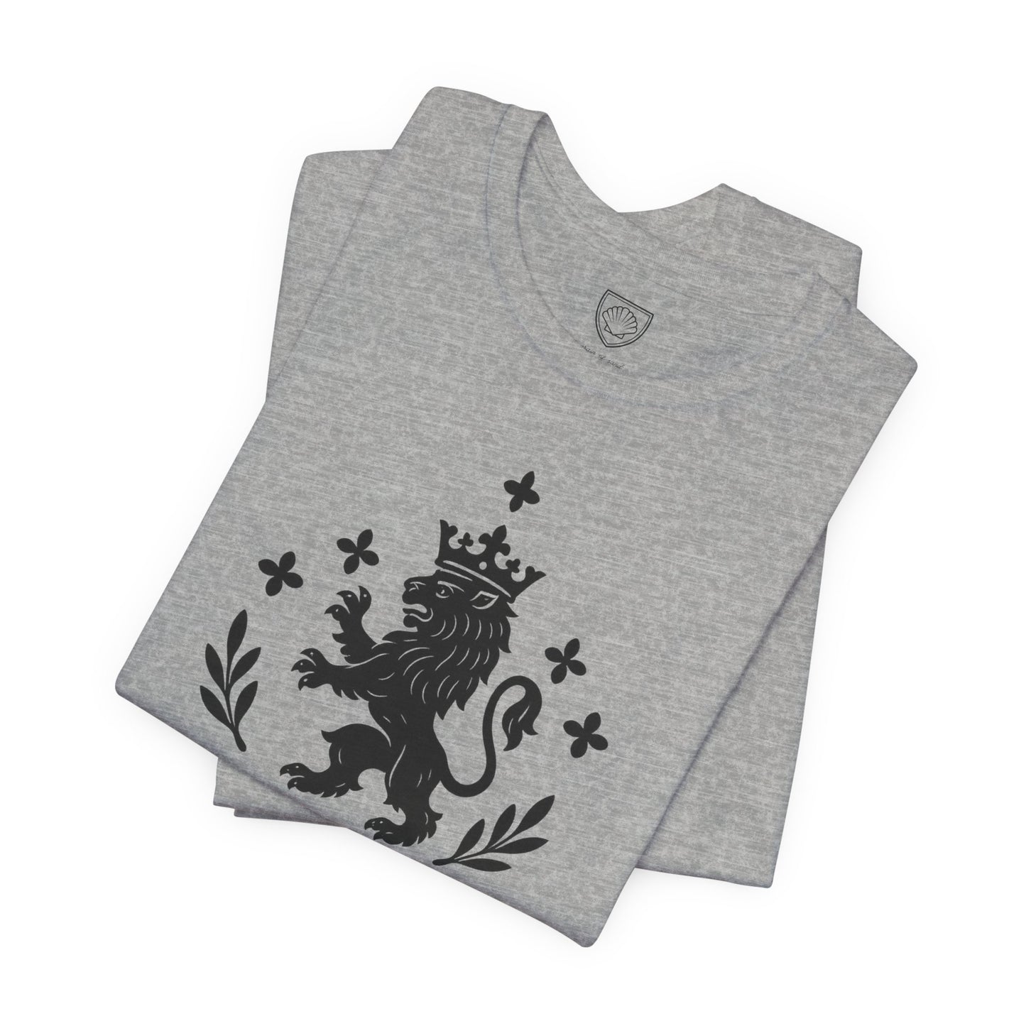 Heraldic Lion Crest T-Shirt Medieval Coat of Arms Tee