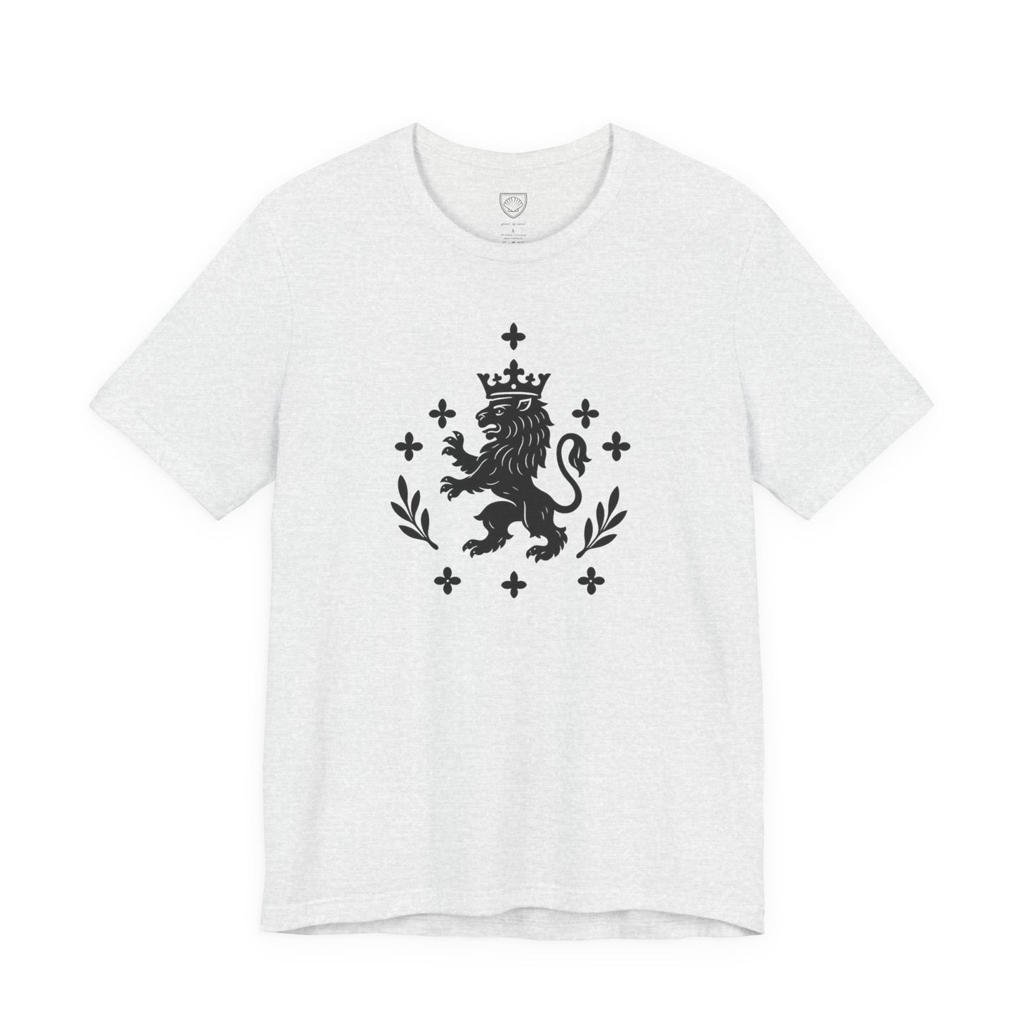 Heraldic Lion Crest T-Shirt Medieval Coat of Arms Tee