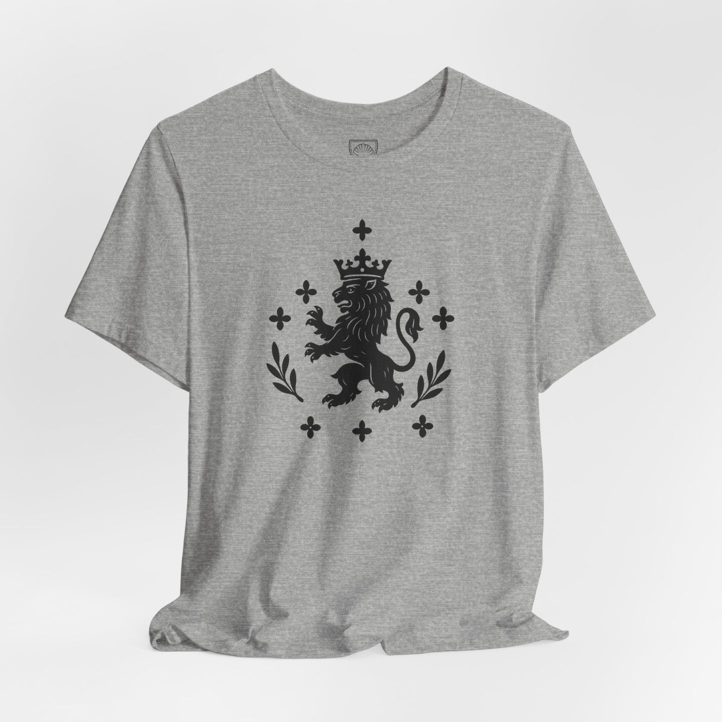 Heraldic Lion Crest T-Shirt Medieval Coat of Arms Tee